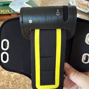 Black and Yellow Armband Phone Holder